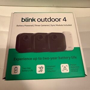 Blink Outdoor 4 (4th Gen) Security Camera System 3-Pack with Sync Module New